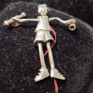 Sterling Silver Figural Pendent with Moving Parts